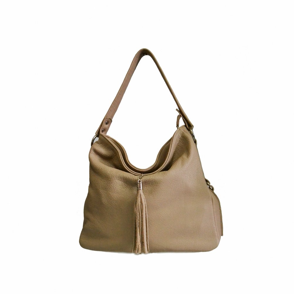 Geanta dama,Zea,piele naturala,bej