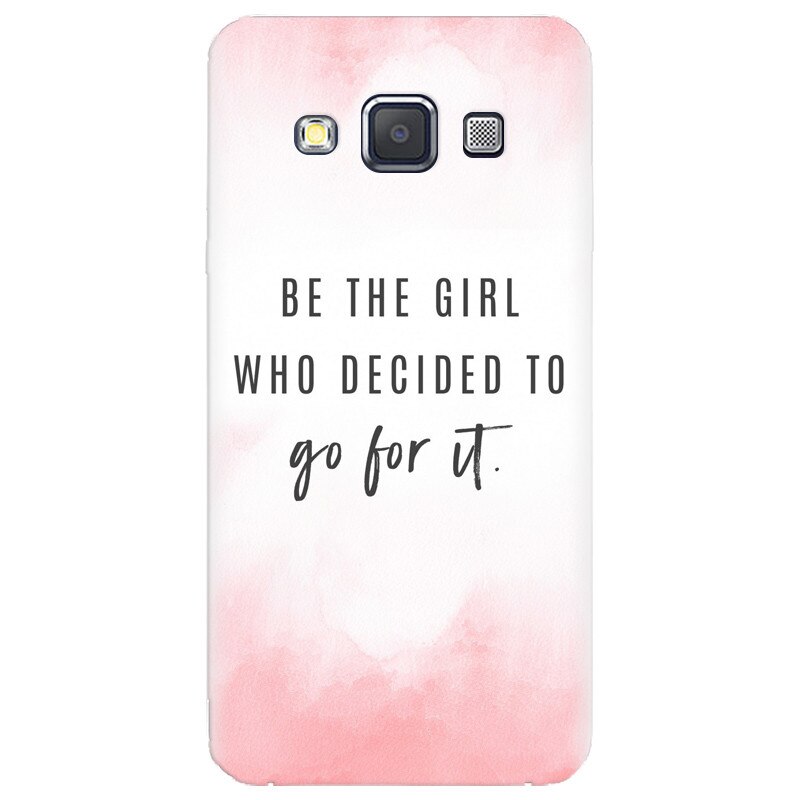 Husa silicon pentru Samsung Galaxy A7, Quotes Pink