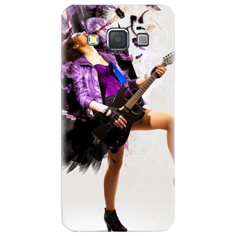 Husa silicon pentru Samsung Galaxy A7, Rock Music Girl