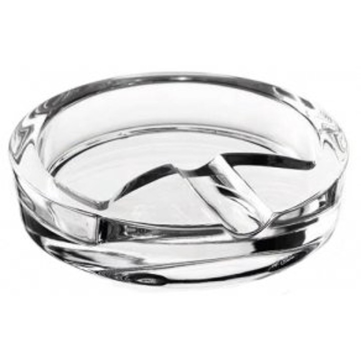 Scrumiera cu suport, Moon, sticla, transparent