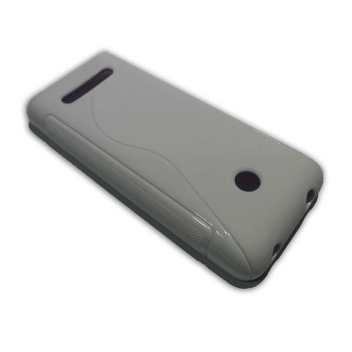 Силиконов кейс Nokia Asha 206 Модел S Line Бял цвят