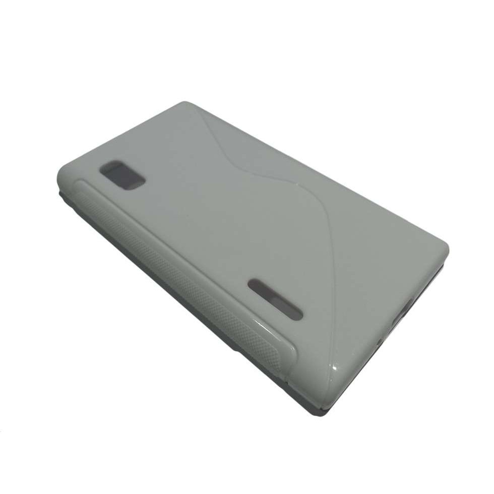 Husa LG Optimus L5 E610 din Silicon Model S Line Culoare Alba