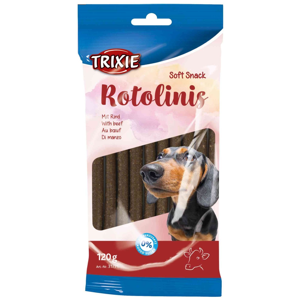 Recompensa Trixie Soft Snack Rotolinis cu vita pentru caini 12 cm 120 g 31771