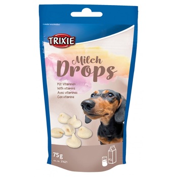 Recompensa Trixie Drops cu lapte pentru caini 75 g 31621 Recompensa Trixie Drops cu lapte pentru caini 75 g 31621