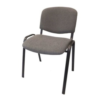 Scaun vizitator Alesia, material textil, Gri, suprapozabil Scaun vizitator Alesia, material textil, Gri, suprapozabil