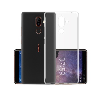 Carcasa Husa Nokia 7 Plus / Nokia 7+ de Protectie Transparenta, 0.5 mm + Folie de sticla securizata Nokia 7 Plus / Nokia 7+ , Antisoc ,Viceversa Carcasa Husa Nokia 7 Plus / Nokia 7+ de Protectie Transparenta, 0.5 mm + Folie de sticla securizata Nokia 7 Plus / Nokia 7+ , Antisoc ,Viceversa
