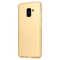 Husa protectie Samsung Galaxy A5 2018, A8 2018 X-Level Guardian, Gold si Folie protectie ecran cu sticla Asahi Japonia 2.5D, Joyshell