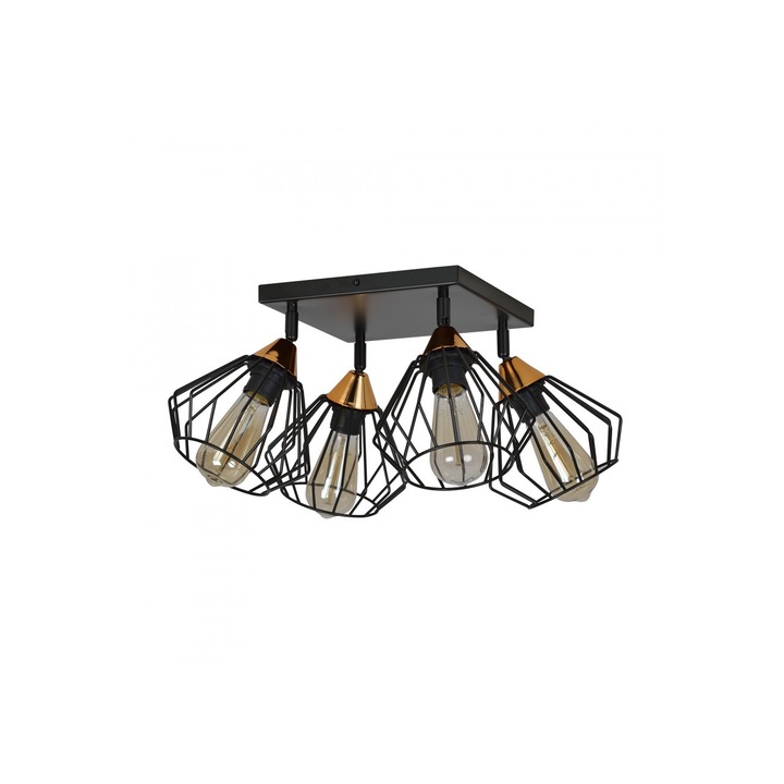 Спот Emibig Vesta, 4X60W, Черен