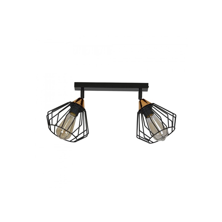 Спот Emibig Vesta, 2X60W, Черен
