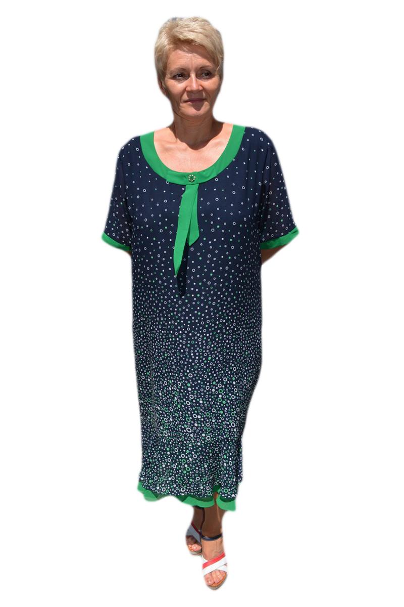 Rochie casual,D&J Exclusive,, Verde-bleumarin
