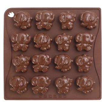 Forma Silicon Chocoice Elefanti, 16 cavitati Forma Silicon Chocoice Elefanti, 16 cavitati