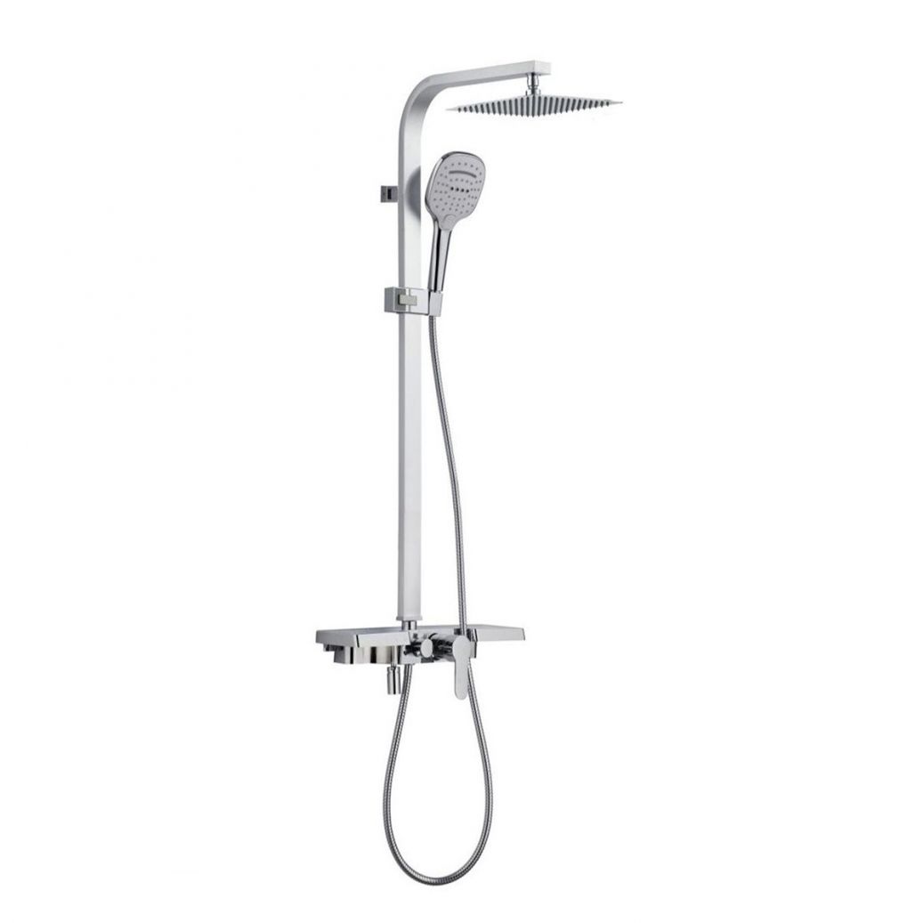 Sistem de dus EGO-IG, ploaie de dus 20x20 cm, dus de mana inclus, finisaj crom