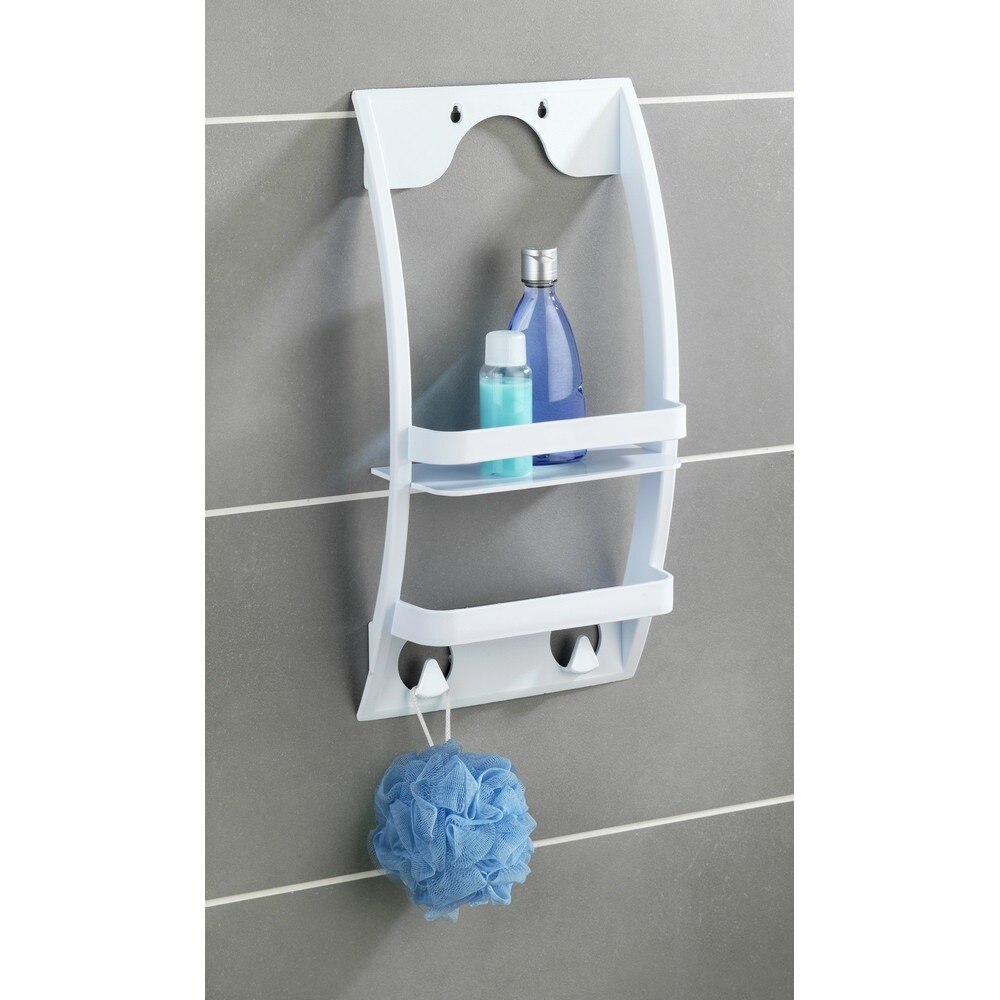Etajera universala baie Weonko, 26 x 54.5 x 11.5 cm, plastic, Alb