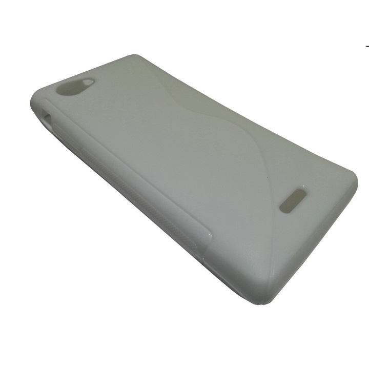 Силиконов кейс за Sony Ericsson Xperia J ST26i Модел S Line Бял цвят