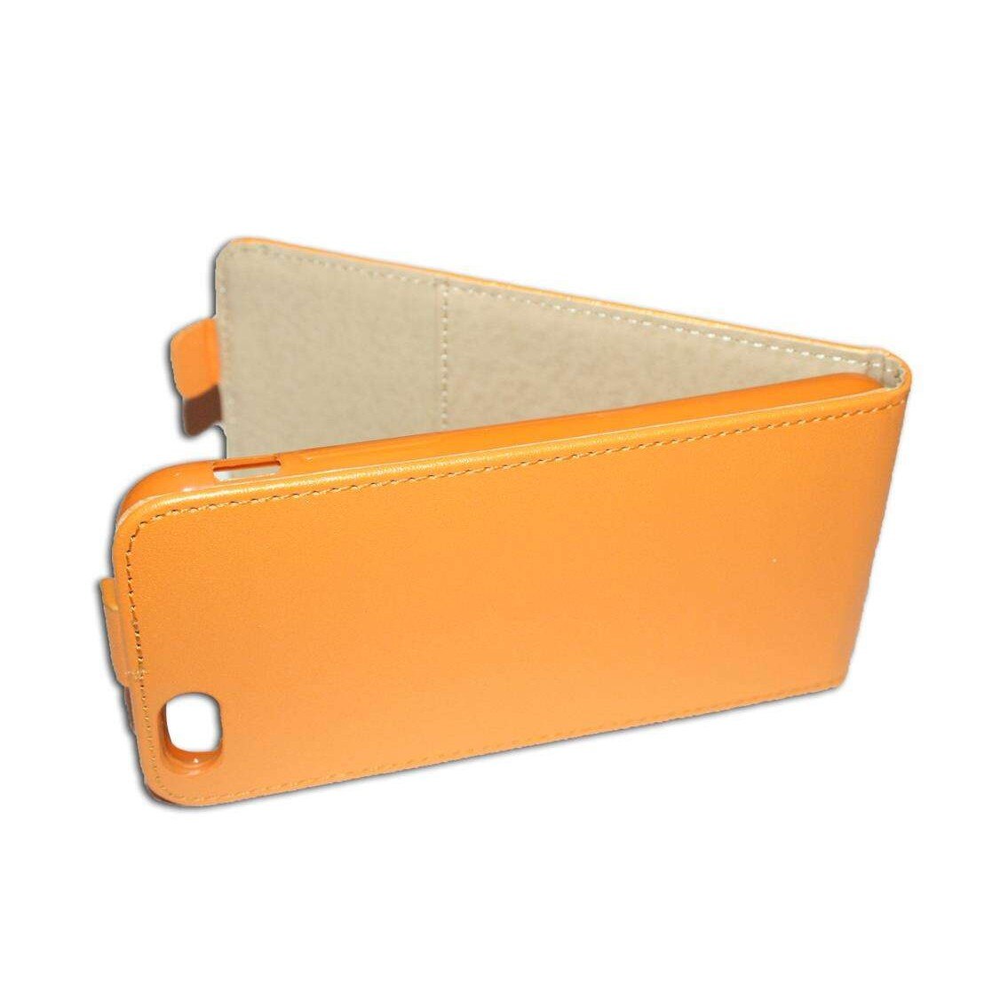 Husa Iphone 6 model SLIM POCKET din Piele ECO portocaliu