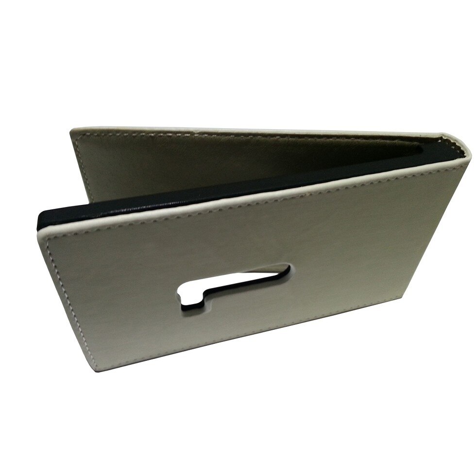 Toc / Husa piele alba ECO flip Nokia Lumia 920 cu model