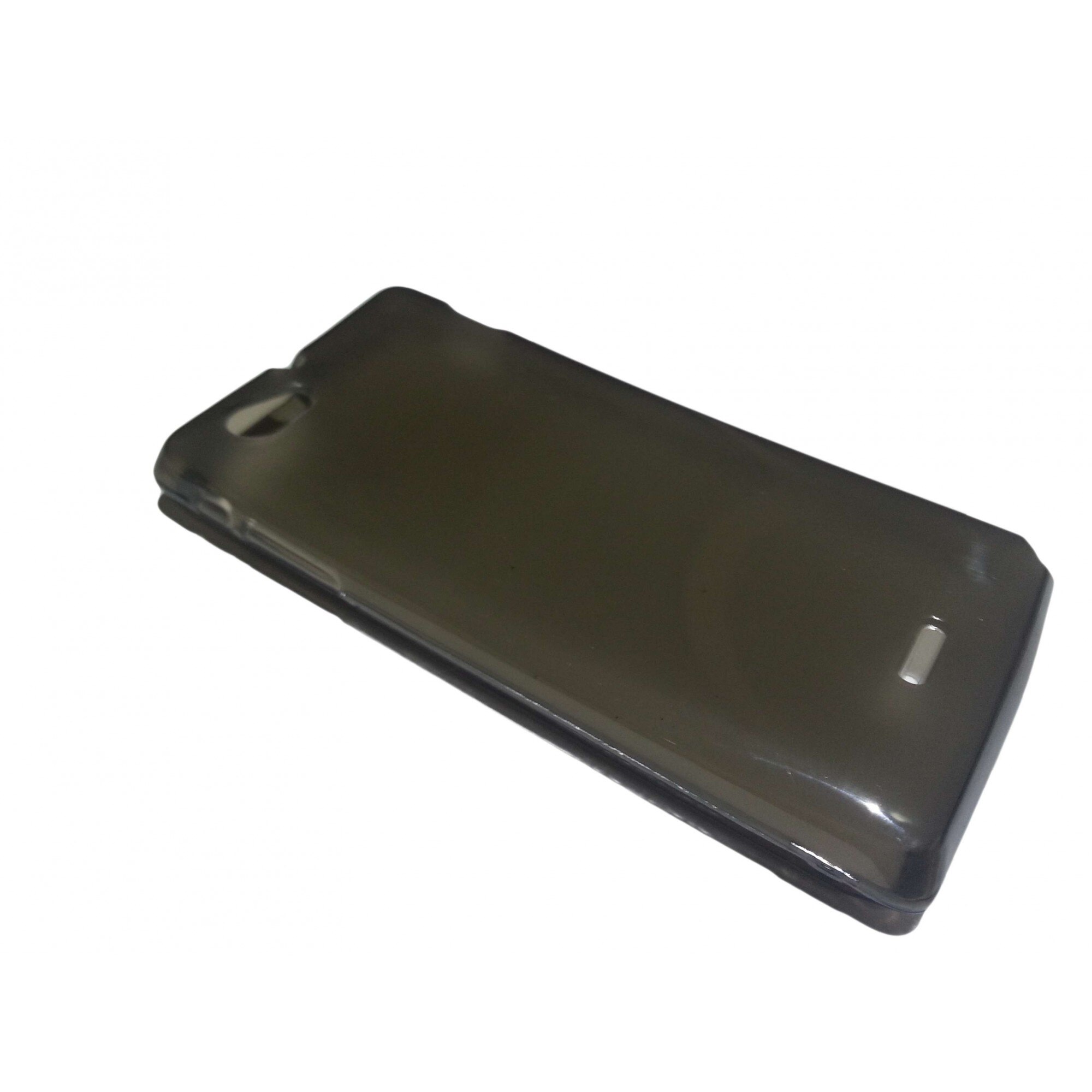 Husa Sony Ericsson Xperia J ST26i din Silicon Model Simplu Culoare Fumurie