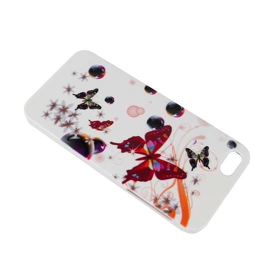 Husa Iphone 5 din Plastic cu Fluturi Multicolori