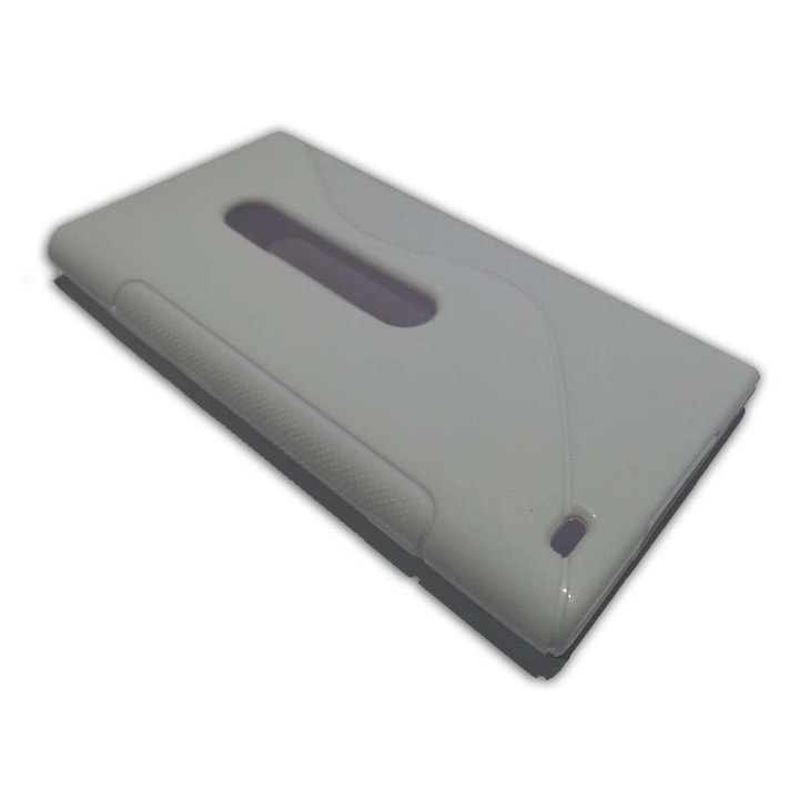 Калъф за Nokia Lumia 800 - S Line - бял силикон
