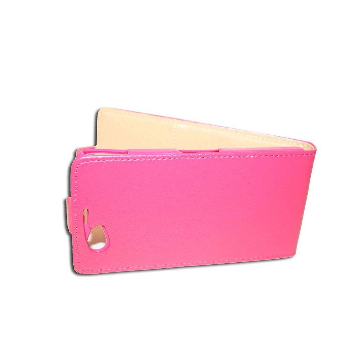 Husa Sony Ericsson Xperia Z1 Mini model SLIM POCKET din Piele ECO roz