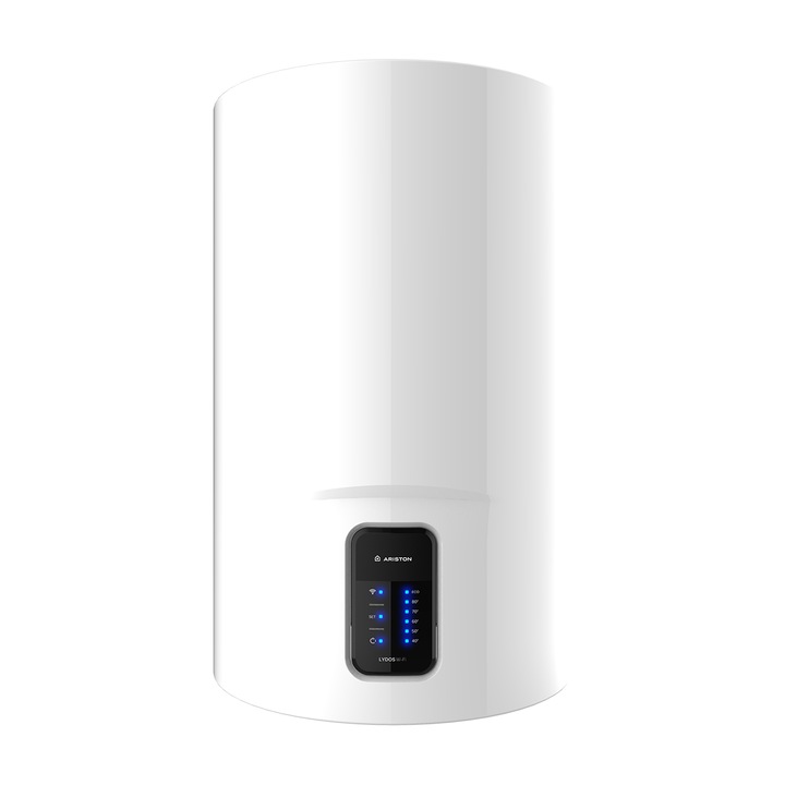 Boiler electric Ariston Lydos Wi-Fi 80L, 1800 W, conectivitate internet, rezervor emailat cu Titan