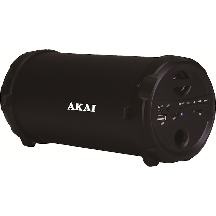 Akai ABTS-12C Hordozható hangszóró, Bluetooth, Fekete