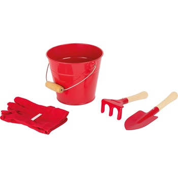 Set gradinarit metal, rosu, 4 piese, 3 ani+ Set gradinarit metal, rosu, 4 piese, 3 ani+