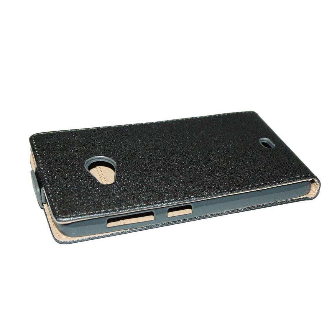 Husa Nokia Lumia 535 model SLIM POCKET din Piele ECO grafit