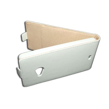 Husa Nokia Lumia 535 model SLIM POCKET din Piele ECO Alba Husa Nokia Lumia 535 model SLIM POCKET din Piele ECO Alba