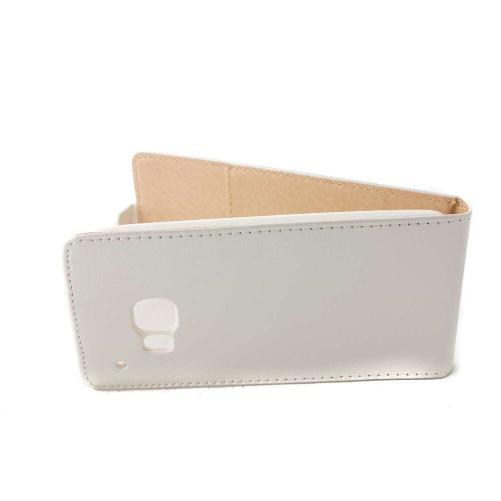 Husa HTC One M9 model SLIM POCKET din Piele ECO Alba