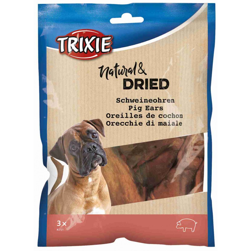 Recompensa Trixie urechi uscate de porc 3 buc pentru caini 2721