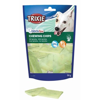 Recompensa Trixie DentaFun chips cu spirulina pentru caini 100 g 2674 Recompensa Trixie DentaFun chips cu spirulina pentru caini 100 g 2674