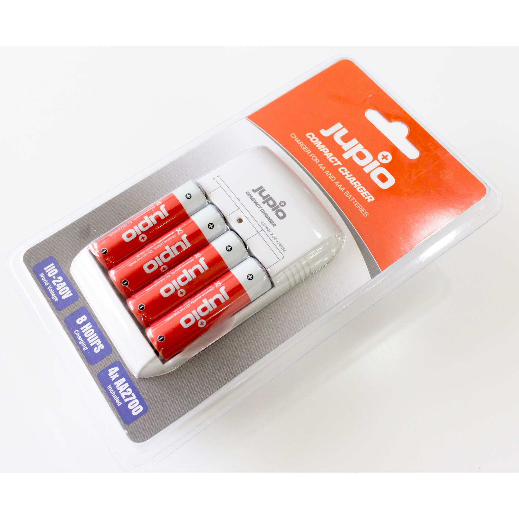 Incarcator Jupio Compact 8 ore cu 4 Acumulatori 2700 mAh, 2 canale