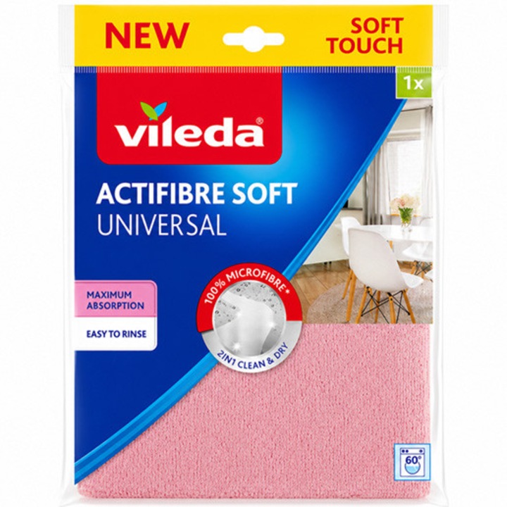 Laveta universala microfibra Vileda, Roz