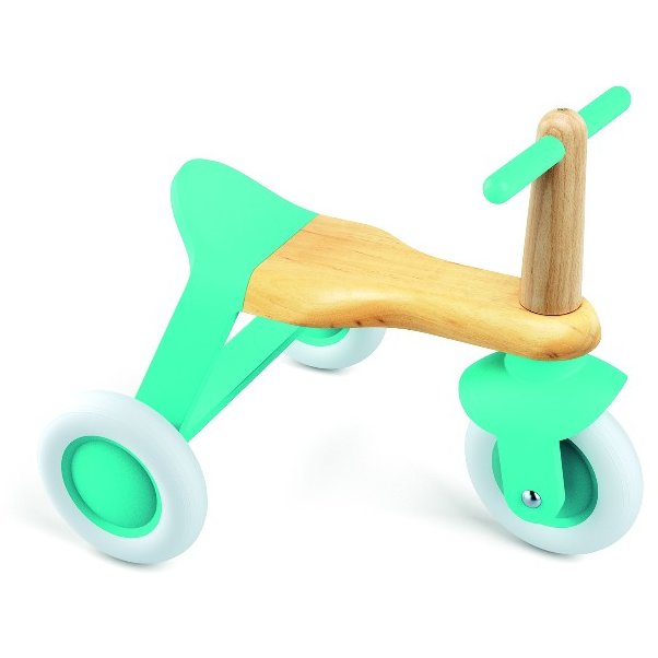 Tricicleta fara pedale Ride-on, Djeco Turcoaz-Bej