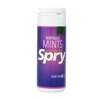 Drajeuri cu xylitol, Spry de la Xlear, fara zahar, ingrediente naturale, aroma fructe de padure (berry blast), tub cu 45 bucati Drajeuri cu xylitol, Spry de la Xlear, fara zahar, ingrediente naturale, aroma fructe de padure (berry blast), tub cu 45 bucati