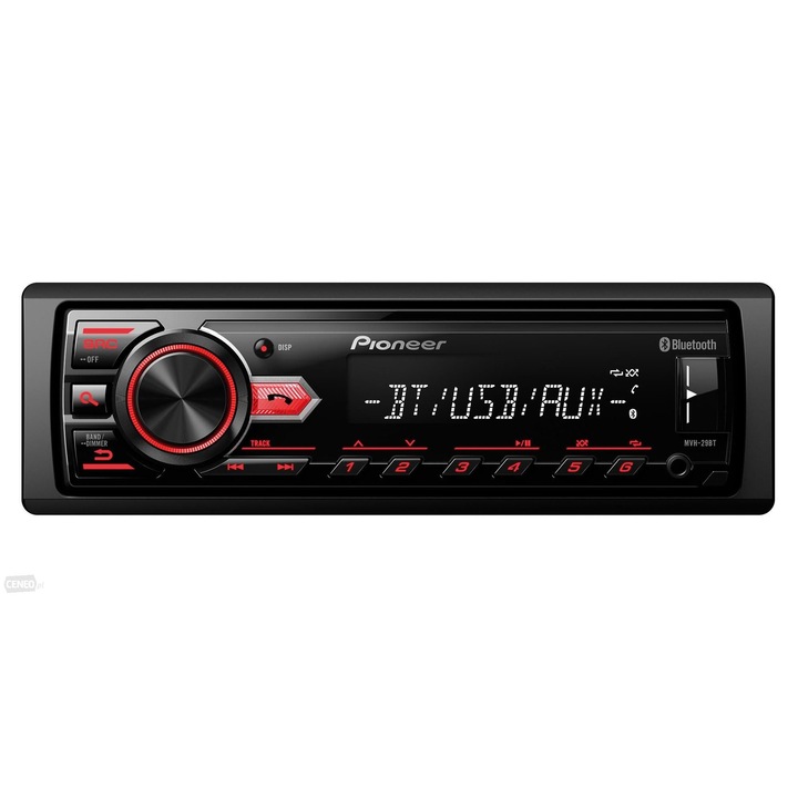 CD/MP3 player auto, Pioneer, 1DIN, 4x50W, EQ5, Bluetooth, USB, Negru