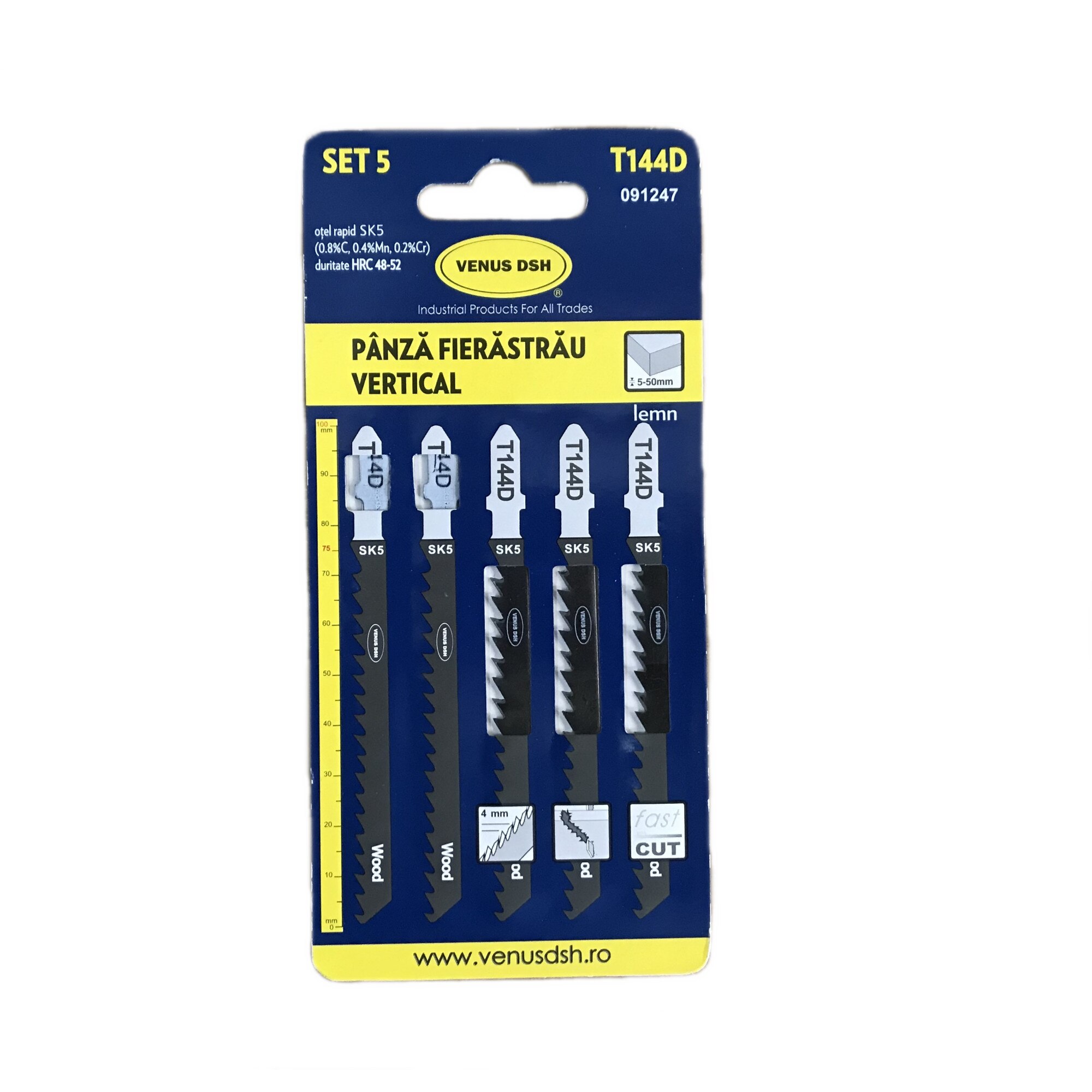 Set 5 bucati, panza pentru fierastrau vertical T144D, pentru lemn