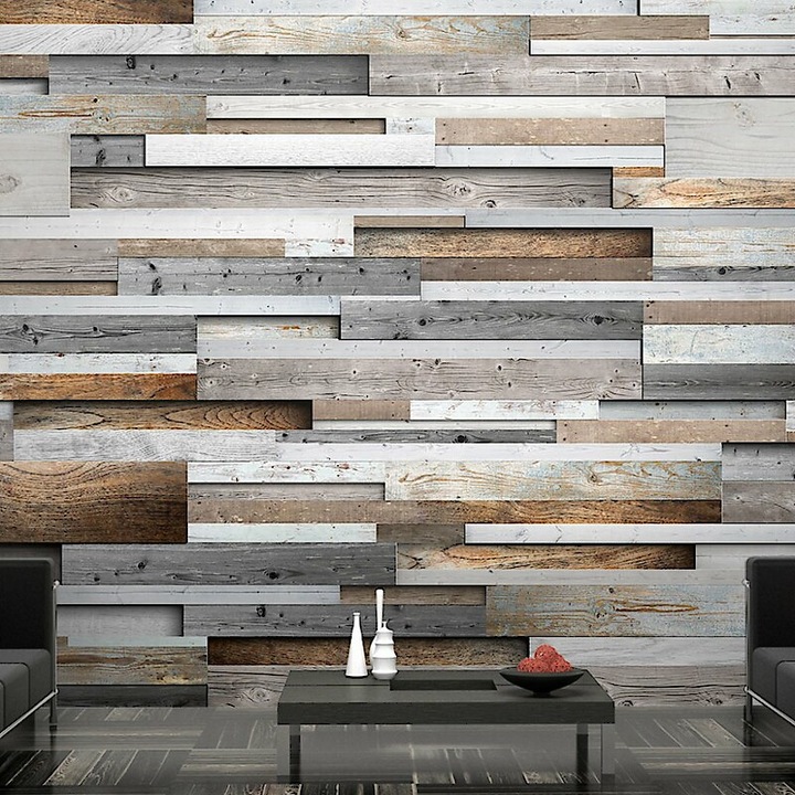 Fotótapéta - Vízszintes fapalánkok 400x280