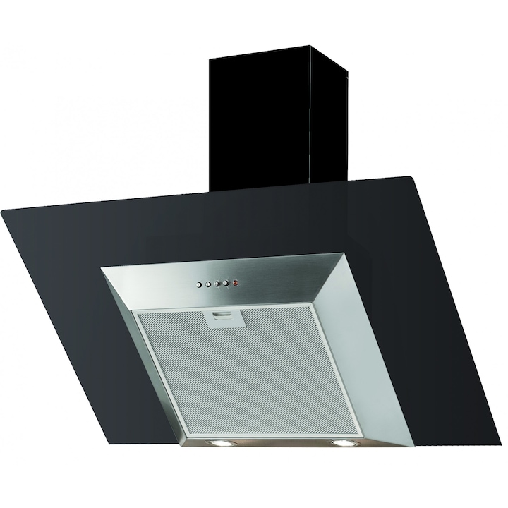 Hota tip insula Klarstein Kronleuchter L, 60 cm, 590 m3/h, panou LED, negru