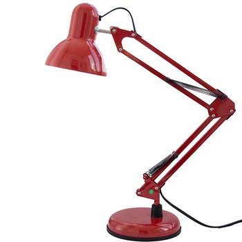 Lampa birou cu suport , culoare rosie, putere maxima 60 W, soclu E27, Vias Lux Lampa birou cu suport , culoare rosie, putere maxima 60 W, soclu E27, Vias Lux