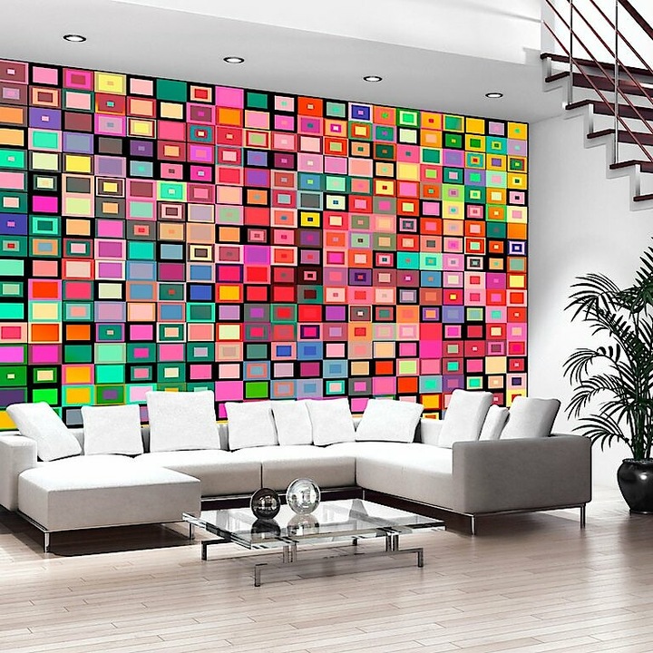 Fotótapéta - Vibráló kockák 400x280