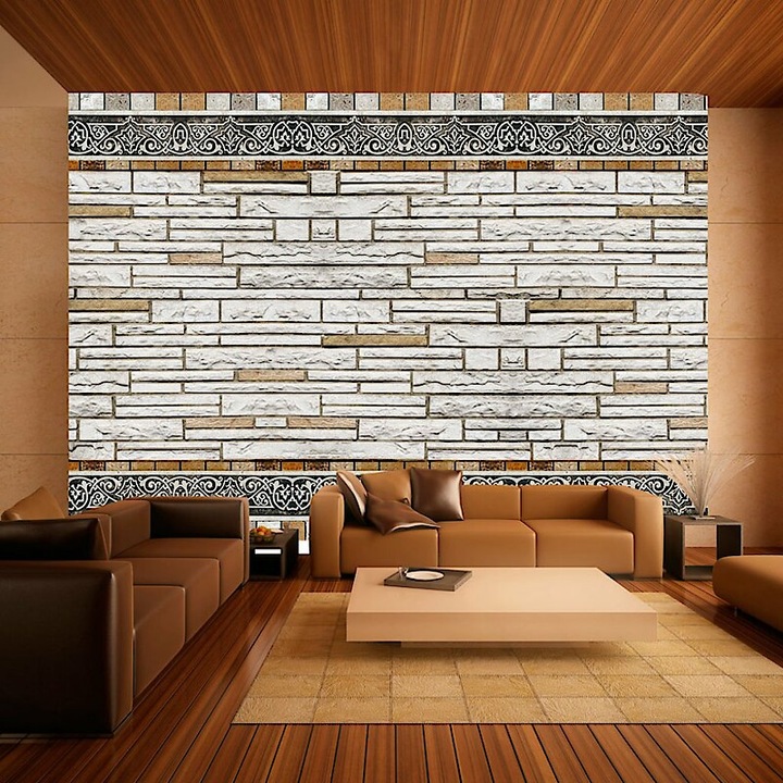 Fotótapéta - Díszített kőfal 400x280