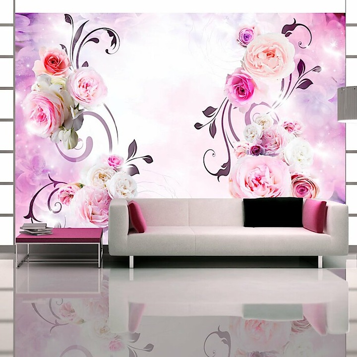 Fotótapéta - Lila árnyak rózsás tapéta 400x280