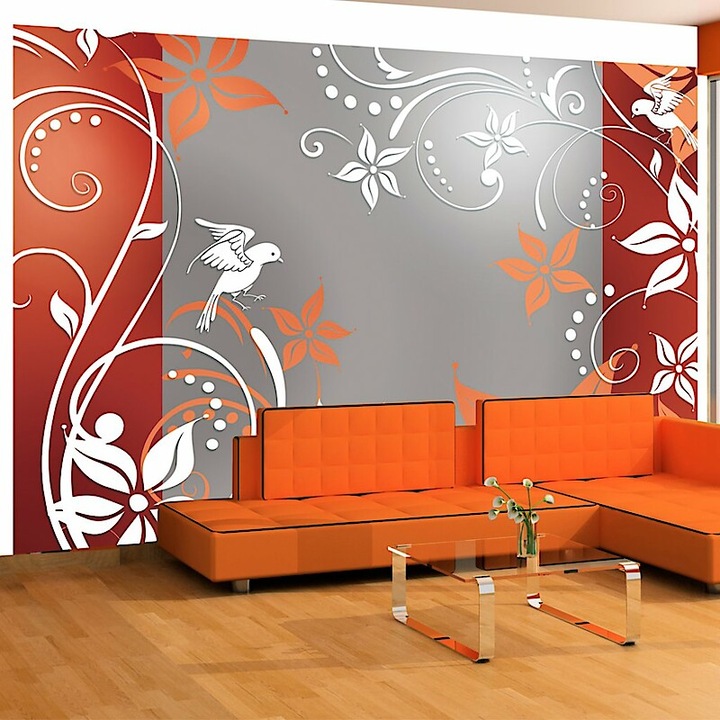 Fotótapéta - Madár a virágos mezőn 2 400x280