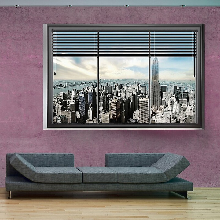 Fotótapéta - Város az ablakon keresztül 400x280