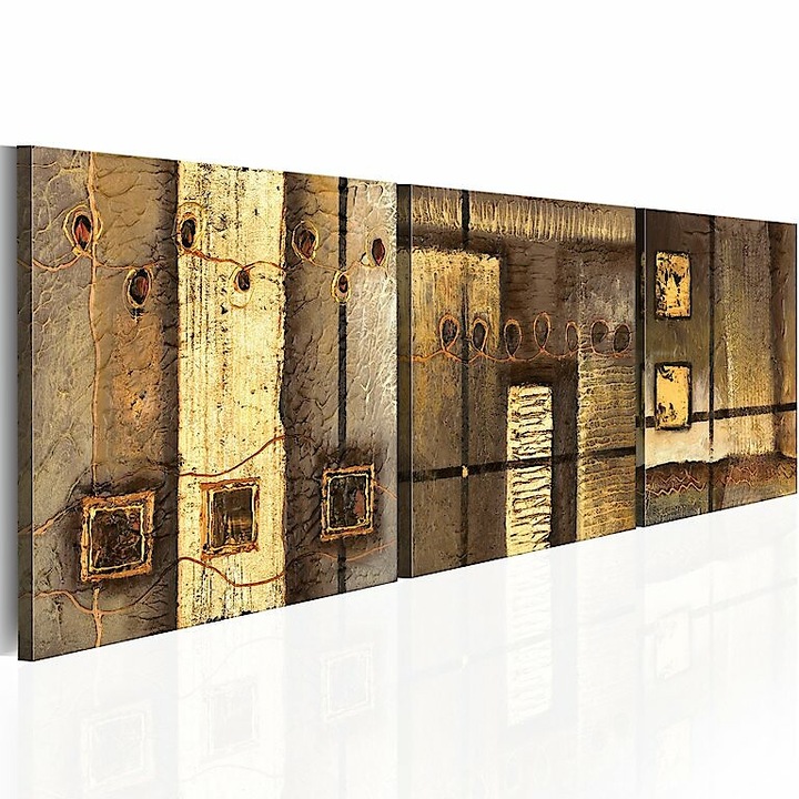 Kézzel festett kép - Gold összetétele 150x50
