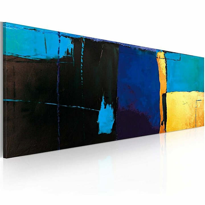 Kézzel festett kép - Fascination A kék szín 100x40