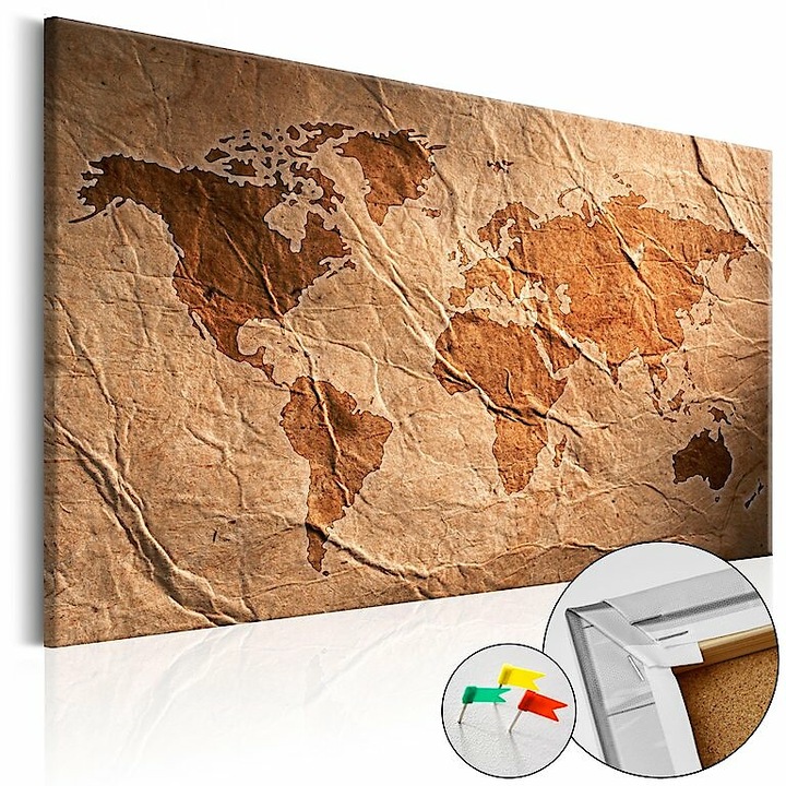 Kép parafán - Paper Map [Cork Map] 120x80 - eMAG.hu