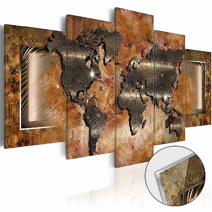 Akrilüveg kép - Steel Map [Glass] 200x100